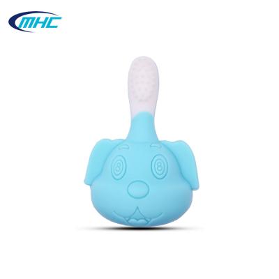 China Chewable Soft Silicone Baby Teether Brush Cute Piggy Shape BPA Free for sale