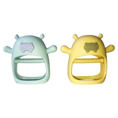 China Silicone Baby Teether Customized Hippo Never Drop Diy Handmade Bpa Free for sale