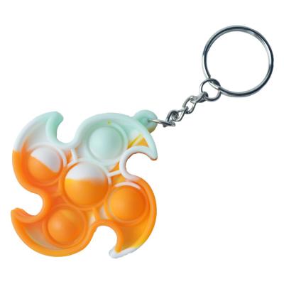 China Windmill Children'S Educational Toy Stress Relief Keychain Bubble Pop Fidget Toy for sale