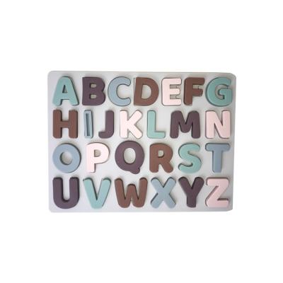 China Non Toxic Silicone Early Educational Toys Movable Letter Puzzles For Kids for sale