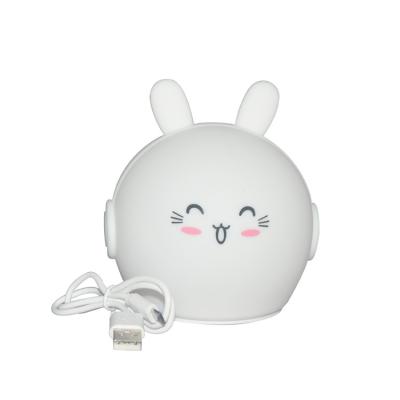 China Rabbit Rechargeable Silicone Night Light Soft Touch Switching Colors For Children for sale