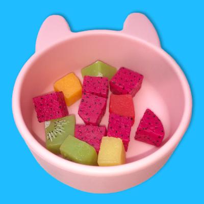 China Kitten Shape Silicone Feeding Bowl Customized Feeding Infant Suction Bowls for sale