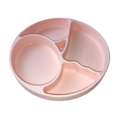 China Kids Baby Feeding Silicone Plate Set With Dividers Bpa Free for sale