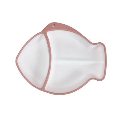 China Modern Fish Shaped Dinner Plates Silicone Baby Feeding Utensils Customized for sale