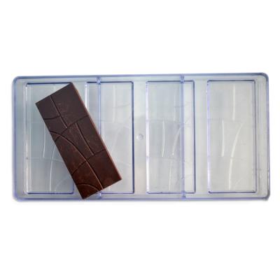 China 3D Kitchen Custom Chocolate Molds Square Shape Cake Chocolate Bar Silicone Mold for sale