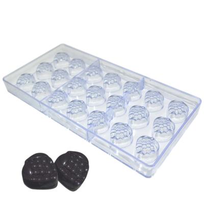 China Strawberry Shape Chocolate Polycarbonate Mold Sustainable LFGB Approved for sale