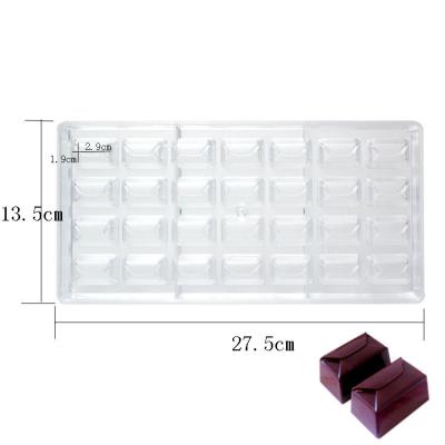 China PS DIY Square Shape Chocolate Mould 3D Polycarbonate Customized for sale