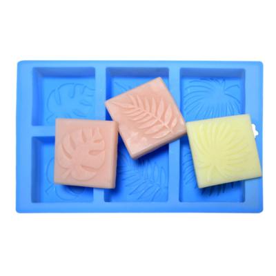 China Custom Pattern Reusable Soap Molds Handmade Silicone Square Baking Mold for sale