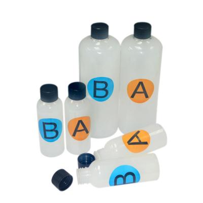 China Transparent Silicone Rubber Liquid 2 Parts Small Bottle Aliquot Food Grade for sale