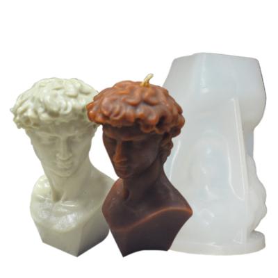 China Los moldes hechos a mano de la vela de David Figure Silicone Candle Mold 3D DIY no se pegan en venta