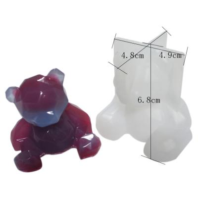 Chine Le moule fait main Diy de résine de silicone collent le moule de silicone de l'ours 3D réutilisable à vendre