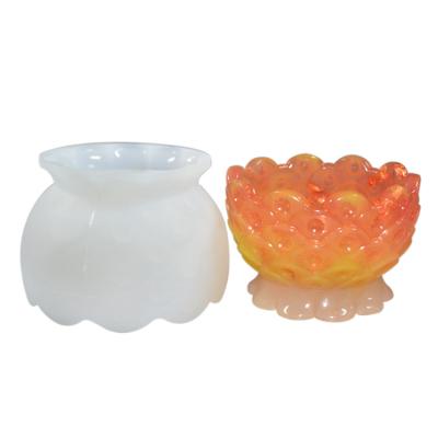 China Sustainable Resin Epoxy Silicone Molds Diy Handmade Lotus Shape Bowl for sale