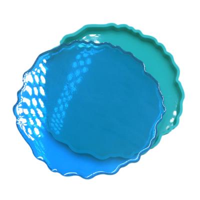 China Flexible Silicone Resin Mold Irregular Shape Epoxy Resin Coaster for sale