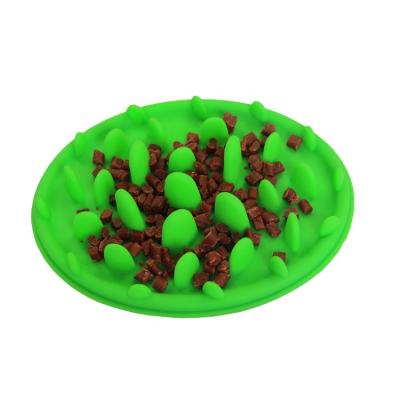 Cina Ciotola lenta Cat Bowl Waterproof mangiante lenta sostenibile del cane dell'alimentatore del silicone in vendita