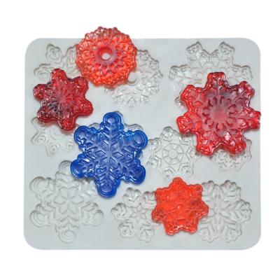 China Silicone Cake Fondant Silicone Moulds Food Grade Handmade Diy Snowflake Shape for sale