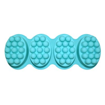 China Diy Handmade Eco Friendly 4 Cavity Silicone Soap Molds Customized for sale
