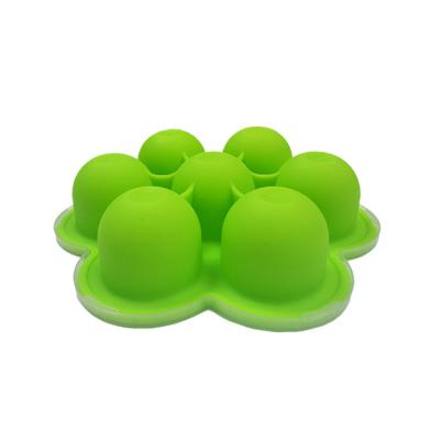 China Waterproof Silicone Ice Mold 7 Cavity BPA Free Ice Cream Moulds Ball Shaped for sale