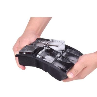 China Silikon-Eis-Würfel-Behälter des Quadrat-3D haften nicht besonders angefertigtes 15.5*11*5cm zu verkaufen