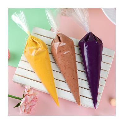 China Tear Proof Silicone Kitchen Tool Cake Cream Plastic Disposable Pastry Bags for sale