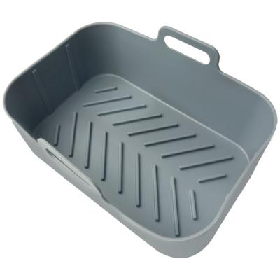 China Multifunctional Silicone Kitchen Tool Rectangle Air Fryer Liner Reusable for sale