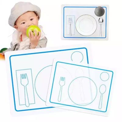 China Washable Feeding Baby Silicone Placemat Food Grade Customized Logo Printing for sale