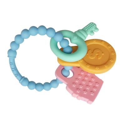 China Eco Friendly Baby Silicone Products Food Grade Pacifier Clip Ring Teether for sale