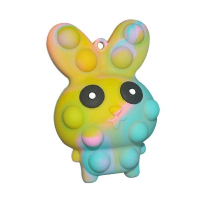 China Easter Egg Bunny Pop It Toy , Pinch Eye Bouncing Soft Silicone Pop It Toy en venta