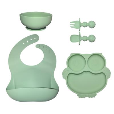 Cina MHC Baby Silicone Feeding Plates 6 Pcs Sets Nontoxic Baby Tableware Food Tray Dishes in vendita