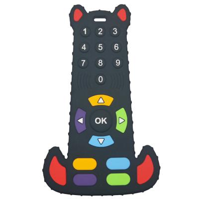China BPA Free Silicone Baby Teether TV Remote Control Shape Food Grade Soft Teething Toy à venda