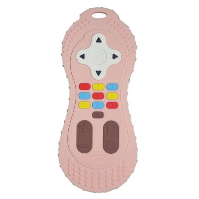 China Custom Color Silicone Teether Toy Remote Control Shape Silicone Chew Toy en venta