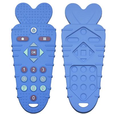 China Durable Silicone Baby Teether Custom Color Soft TV Remote Teether for sale