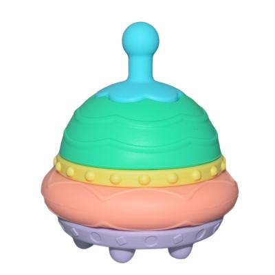 China Customizable Children'S Educational Toy Hamburger Silicone Stacking Toy for sale
