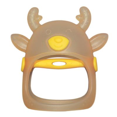 China Dinnerware Type Silicone Baby Teether Non Toxic Smooth Surface for sale