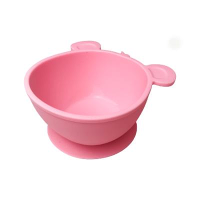 China Promotional Silicone Baby Bear Bowl With Suction High Durability for sale