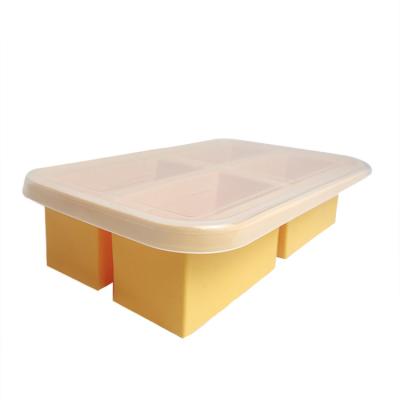China Safe And Convenient Baby Feeding Silicone Baby Food Box Dishwasher Safe BPA Free for sale
