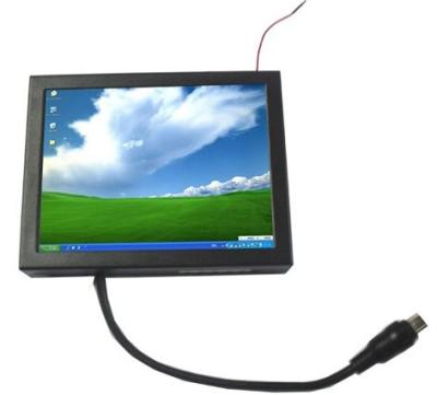 China 8 Inch Metal Cover HL-807 VGA Monitor with Touch Screeen for IPC Industrial PC Display for sale