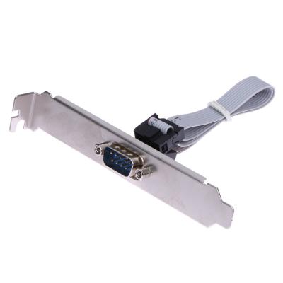 China High Quality Motherboard RS232 DB9 Pin Com Port Ribbon Serial Cable Connector Bracket for sale