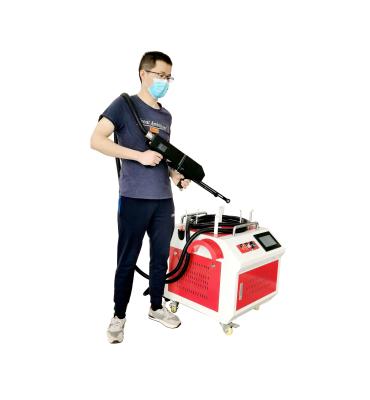 China Handheld Laser Rust Removal Machine / 1000w Laser Rust Remover Stone Cleaning for sale