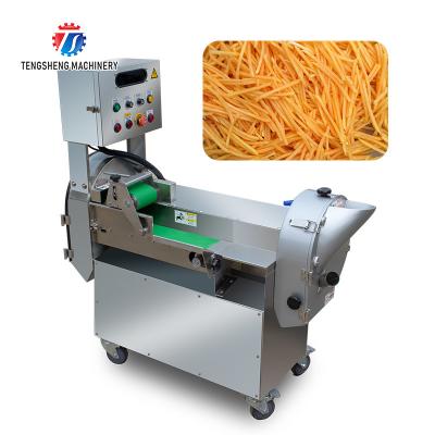 China 2.25KW Turmeric Slice Vegetables Machine , Potato Slicer French Fries Cutter Machine for sale