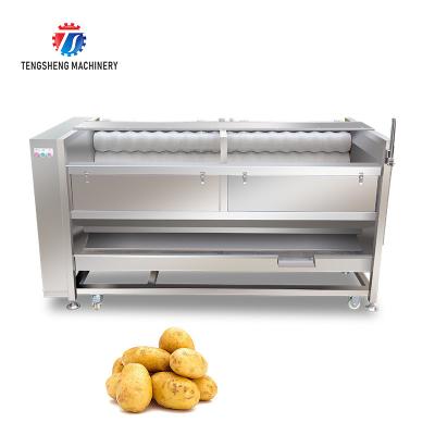 China Tengsheng 3KW Potato Washing And Peeling Machine Potato Cleaning Isolation Filters for sale