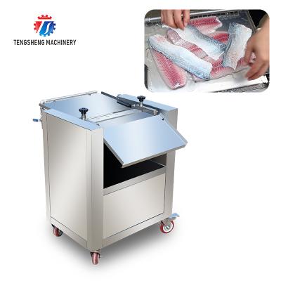 China 0.75kw Commercial Fish Salmon Peeling Machine Kitchen Processing Equipment for sale