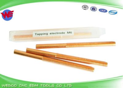 China Alta precisión M6 EDM que rosca el hilo del cobre de los electrodos que golpea ligeramente la echada fina de 0.75m m en venta