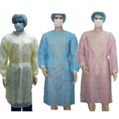 China Clasificación III Vestidos aislantes desechables de 45 gramos SMS azul impermeables para instalaciones médicas en venta