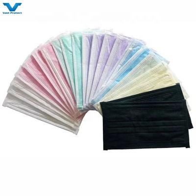 China Blue White Black Earloop 3 Ply Disposable Facemask With CE EN14683 Certification for sale