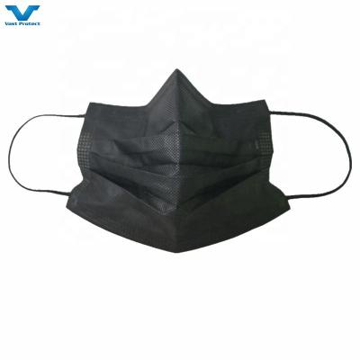 China EN14683 Type IIR 10 Pcs/Bag 50 Pcs/Box Class II 3 Ply Blue Black Disposable Face Mask for sale