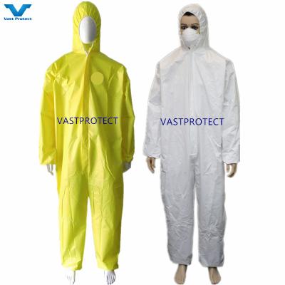 China Professional PPE Safety Tyvvk Chemical Disposable Coverall Suits for sale