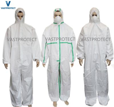 China ISO Ce SGS Certified Logo Logo Sticker Free Disposable Coveralls for Chemical Industry for sale