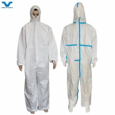 China White PP Nonwoven Polypropylene Coverall with Anti-Radiant Heat and Medical Function for sale