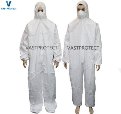 China Nonwoven SMS Microporous Coveralls with Knitted Cuffs US Currency 30 Days Return Policy for sale