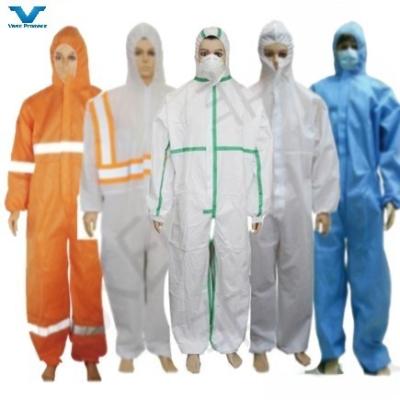 China Personal Safety Light Chemical Protective Clothing Nonwoven Sf Coveralls CE Type4 5 6 for sale